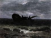 Caspar David Friedrich Wreck in the Moonlight oil on canvas